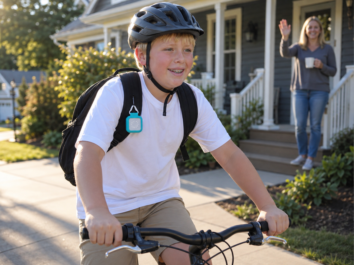 Helmet on, wheels rolling.