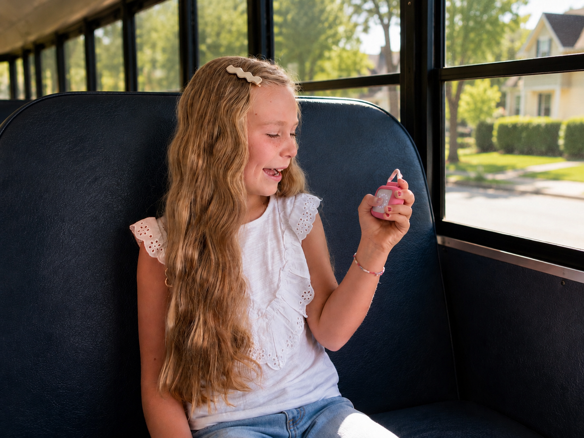On the bus, heading home.